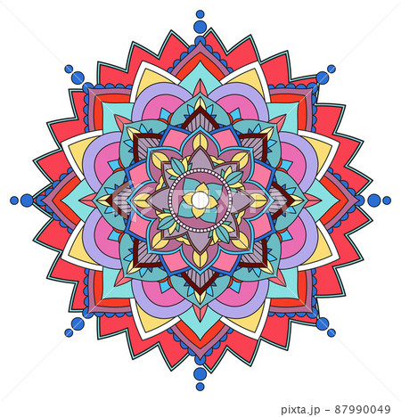 Vintage mandala with thin lines 87990049