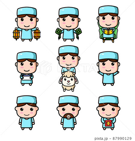 The boy in the islamic event edition of the mascot bundle set 87990129