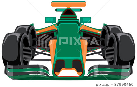 Green formula racing car Green formula racing car 87990460