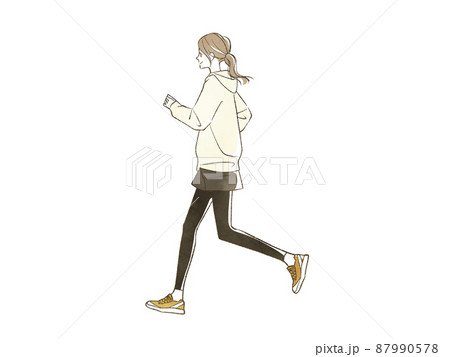 Woman Running Stock Illustration