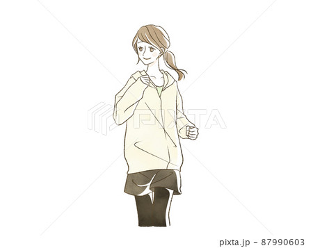 ランニングしている女性 87990603