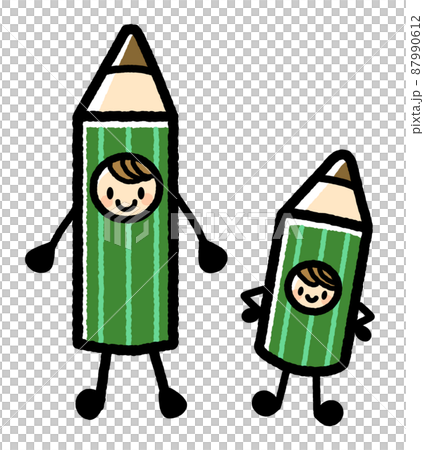 Parent and child wearing a pencil kigurumi Parent and child wearing a pencil kigurumi 87990612