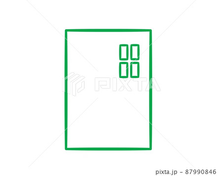 不動産の緑色の線画イラスト 不動産の緑色の線画イラスト 87990846