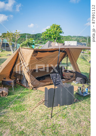 ソロテント 青空 ソロキャンプ ソロテント 無骨キャンプ 87991112