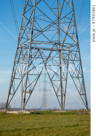 electric pole on an beautiful day electric pole on an beautiful day 87993861