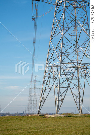 electric pole on an beautiful day electric pole on an beautiful day 87993862
