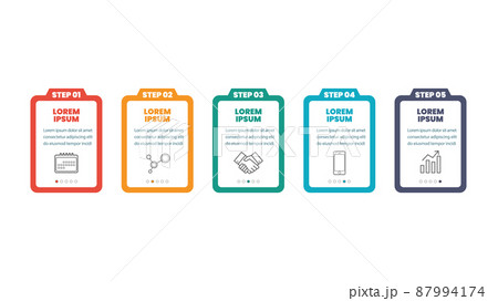 Business infographic square template 87994174