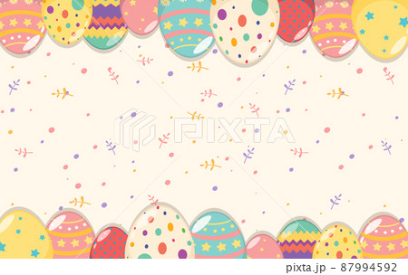 Background design wtih decorated eggs 87994592