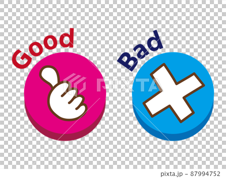 グッドとバッドのアイコンセット 87994752