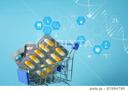 medicinal pills and antibiotics network connection medical technology and network concept shopping medicine medicinal pills and antibiotics network connection medical technology and network concept shopping medicine 87994790