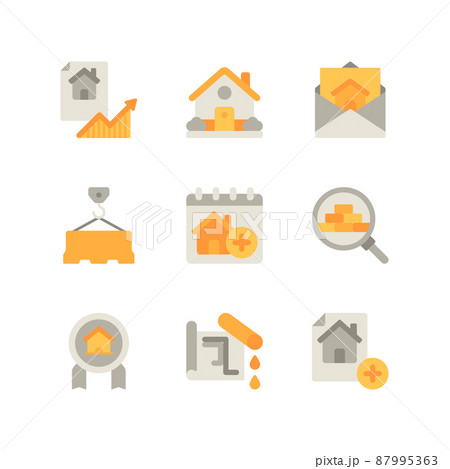real estate and building construction icon series real estate and building construction icon series 87995363