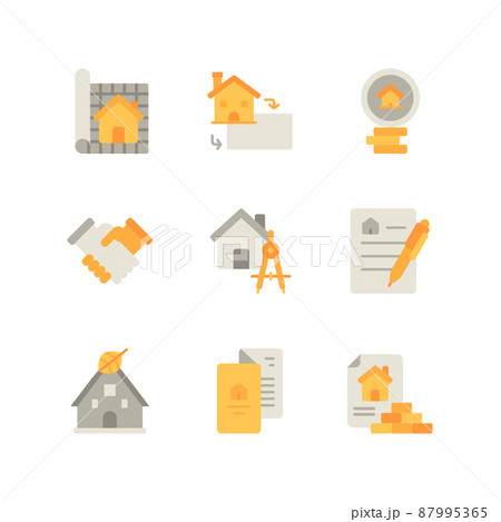 real estate and building construction icon series real estate and building construction icon series 87995365