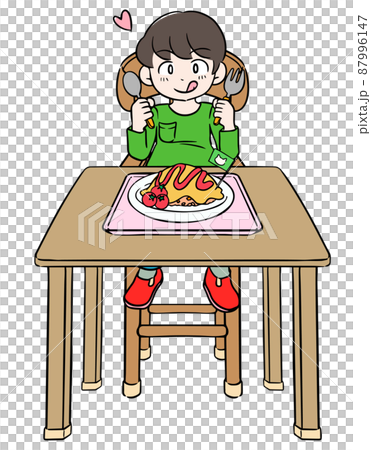 Children and boys eating what they like 87996147