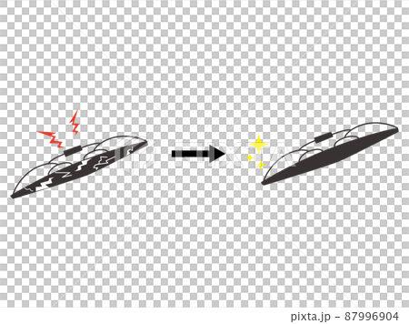 Illustration to replace the deteriorated wiper 87996904
