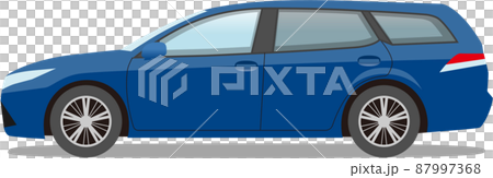車 ステーションワゴン 青 87997368