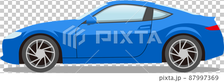 車 スポーツカー 青 87997369