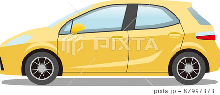 車 コンパクトカー ハッチバック 黄色 87997373
