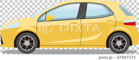 車 コンパクトカー ハッチバック 黄色 87997373