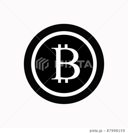 Bitcoin symbol icon, black and white design. Crypto payment. Vector illustration 87998159