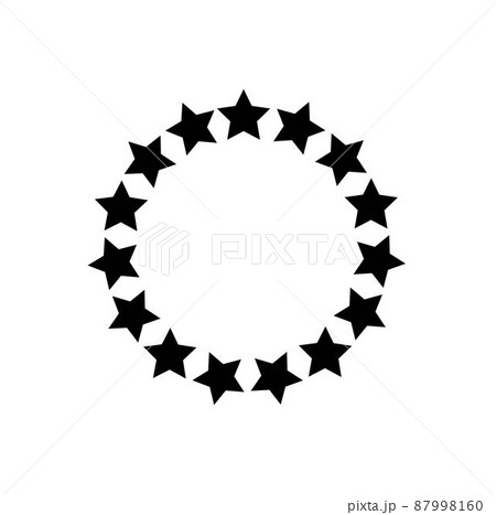Circle icon surrounded by a star shape. Vector illustration. 87998160