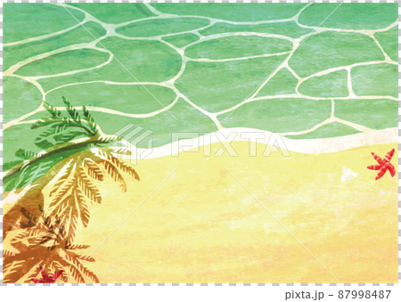 藍色的大海和白色的沙灘 藍色的大海和白色的沙灘 87998487