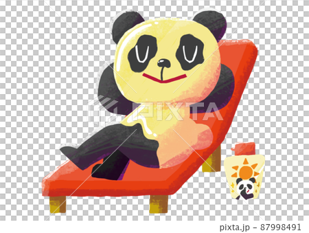 [無國界] 帶防曬放鬆的熊貓 87998491