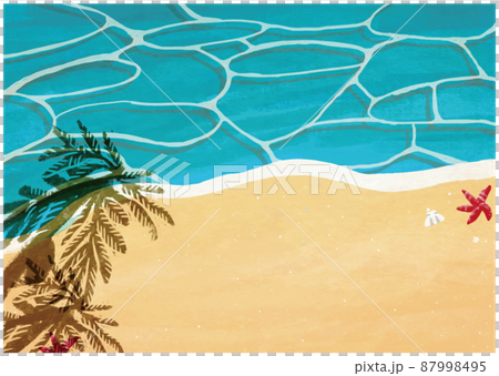 藍色的大海和白色的沙灘 藍色的大海和白色的沙灘 87998495