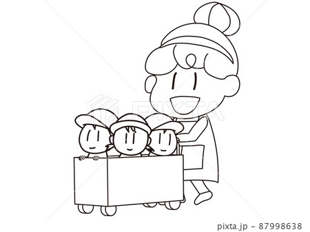 散歩　保育士　幼児 87998638