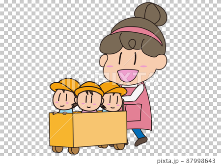 散歩　保育士　幼児 87998643