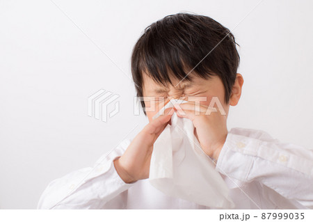 くしゃみをする少年 87999035