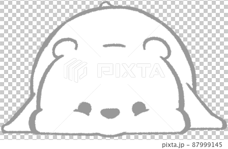 北極熊趴在我肚子上盯著我(灰色) 北極熊趴在我肚子上盯著我(灰色) 87999145