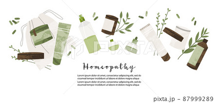 Homeopathy, naturopathy. Complementary, alternative, integrative, holistic medicine. Natural organic herb. Apothecary bottle. Vector flat cartoon illustration. Landing page, banner design, flyer Homeopathy, naturopathy. Complementary, alternative, integrative, holistic medicine. Natural organic herb. Apothecary bottle. Vector flat cartoon illustration. Landing page, banner design, flyer 87999289