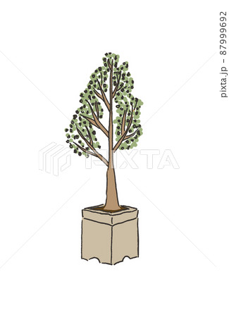観葉植物 植木イラストのイラスト素材