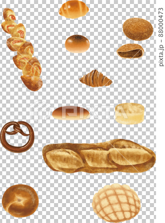 麵包插畫素材向量 88000473