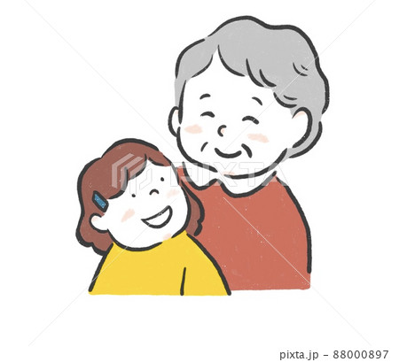 おばあちゃんと女の子 88000897