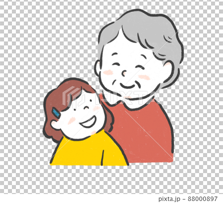 おばあちゃんと女の子 88000897