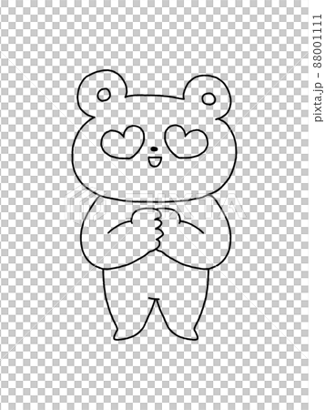 Bear/Heart/Line drawing 88001111