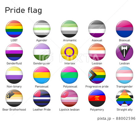 LGBT community pride flag vector set template for your design 88002596