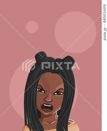 Cartoon Female portrait. Woman avatar. you profile 88003409