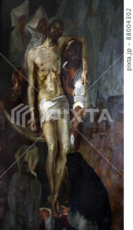 Deposition from the Cross, altarpiece in parish church of Saint Mark in Zagreb, Croatia 88004302