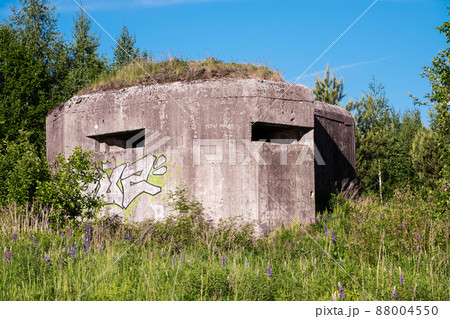 A bunker on the Stalin Line in the Minsk district (Belarus). The line of fortifications along the western border of the Soviet Union (USSR). Construction was started in 1928 88004550