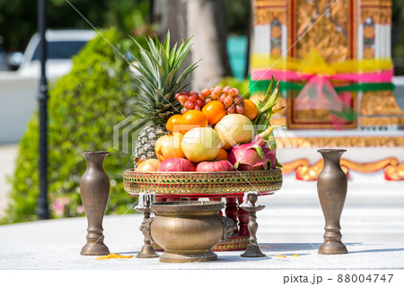 Fruit for pay respect to god. A grape for pay respect to the Buddha. fresh fruits mixed. 88004747