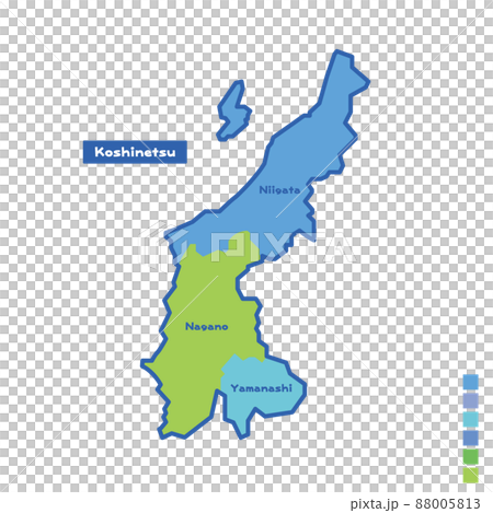 Map of Japan / Map of Japan Koshinetsu region I tried to color-code by color on a rainy day (English version) Map of Japan / Map of Japan Koshinetsu region I tried to color-code by color on a rainy day (English version) 88005813