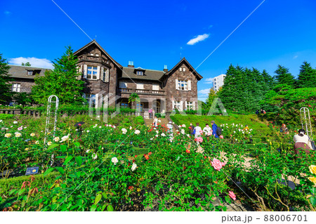 東京　北区　バラが咲き誇る旧古河庭園 88006701