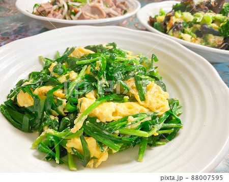 中国家庭料理・韮菜炒鶏蛋(にら玉) 中国家庭料理・韮菜炒鶏蛋(にら玉) 88007595