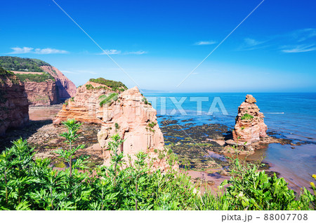 Ladram Bay in Dorset, United Kingdom, Jurassic Coast 88007708