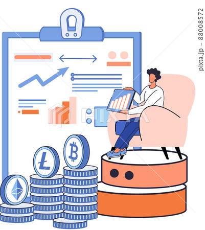 Cryptocurrency bitcoin mining metaphor, Blockchain technology. Cyber banking exchange procedures 88008572
