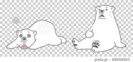 元気のないシロクマ バテる へたり込む ぐったり 座り込む 倒れ込む 元気のないシロクマ バテる へたり込む ぐったり 座り込む 倒れ込む 88008893