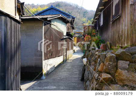 島の中心地・本浦集落の路地と家並み4 岡山県笠岡市真鍋島 島の中心地・本浦集落の路地と家並み4 岡山県笠岡市真鍋島 88009179