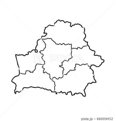 Belarus map of black contour curves of vector illustration Belarus map of black contour curves of vector illustration 88009452